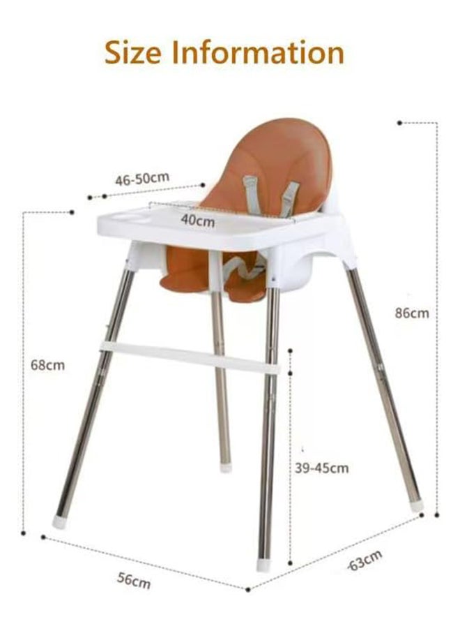 SKY-TOUCH 2-In-1 Baby High Chair With Removable Tray, Adjustable Height, 3 Point Safety Belt, 6 Months To 3 Years  - Image 4