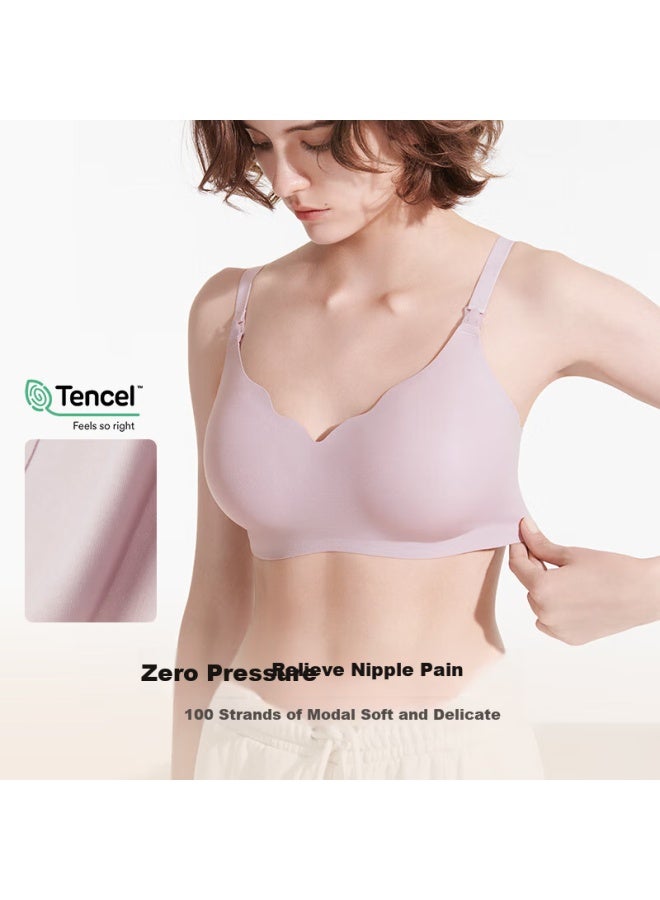 Ubras Cloud-soft Seamless Anti-spill Nursing Bra, Women's Wireless Brassiere, Breathable Invisible Orchid XL - Image 4