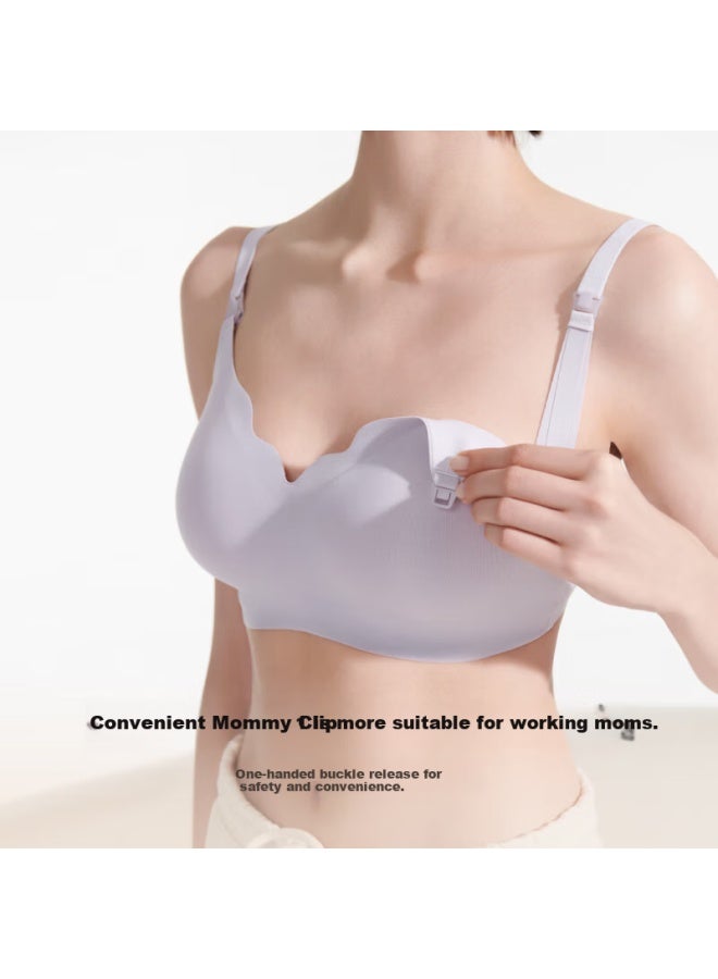Ubras Cloud-soft Seamless Anti-spill Nursing Bra, Women's Wireless Brassiere, Breathable Invisible Orchid XL - Image 5