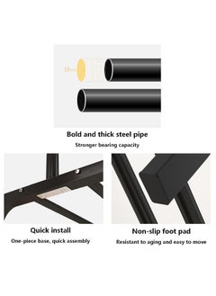 Reko Durable Clothes Rail Clothes Rack with Clothes Rail and Storage Compartment Freestanding Hanger  - Image 4