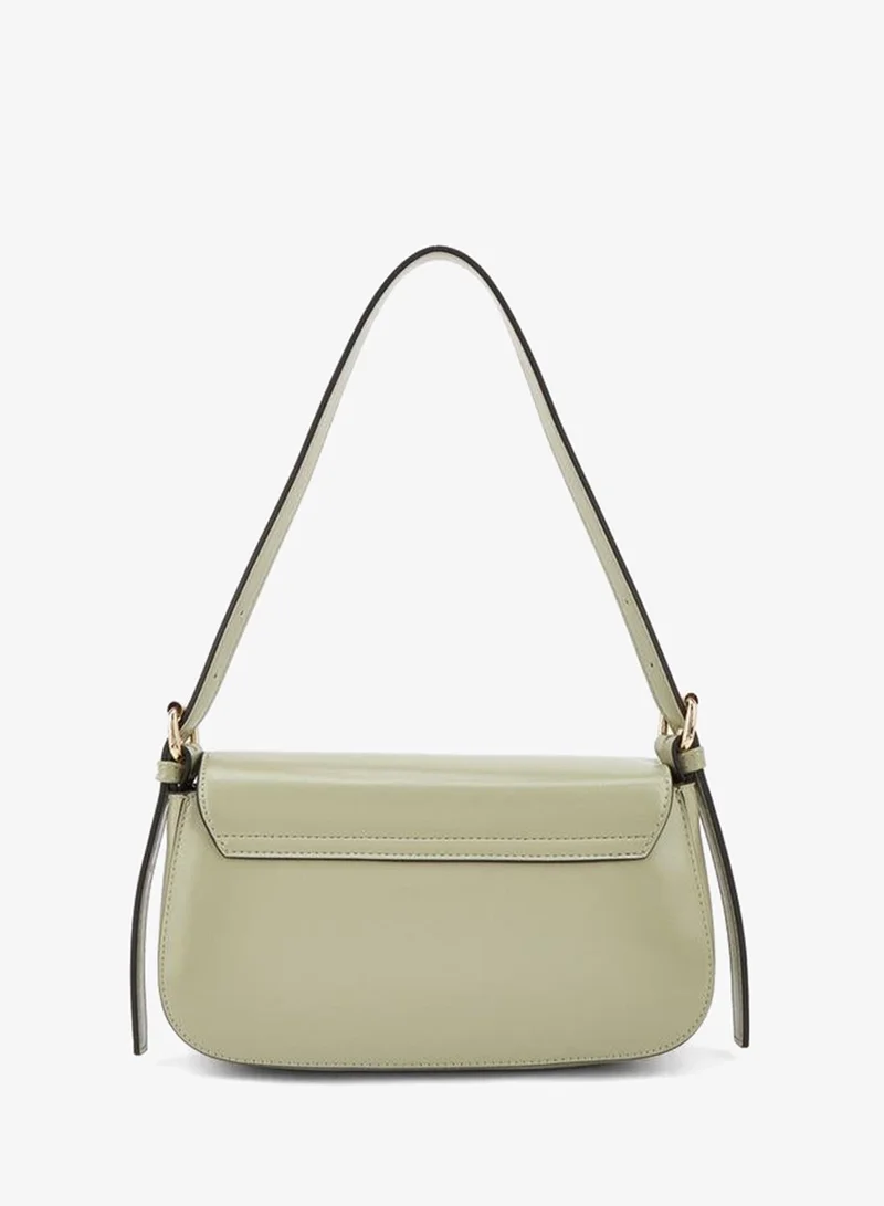 Celeste GREEN Stitch Detail Shoulder Bag With Button Closure for Women | Best Price UAE