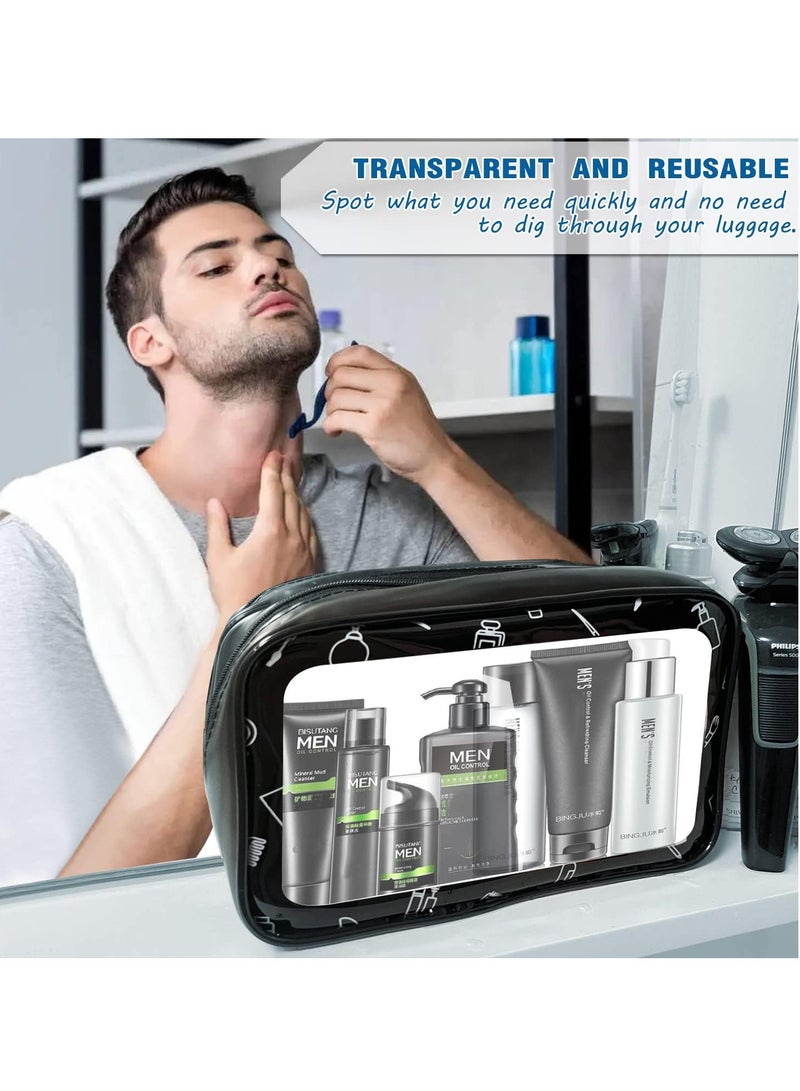 SYOSI Clear Travel Toiletry Bag, Make up Bag Clear Wash Bag Travel Cosmetic Bag Waterproof Toiletry Bags for Women, Women and Kids - Image 2