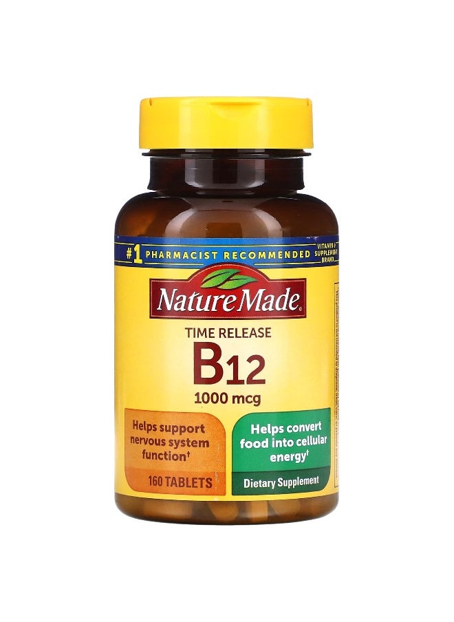 Nature Made Nature Made, B12, Time Release, 1,000 mcg, 160 Tablets  - Image 1