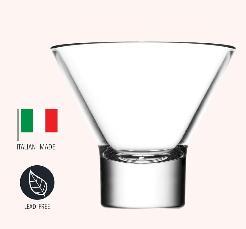 Godinger Martini Glasses, Italian Cocktail Glasses, Dessert Cups, Set of 4, 8oz - Made in Italy - Image 2