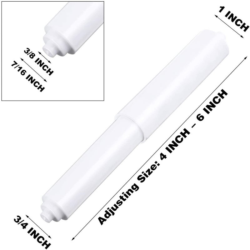 Shappy 4 Pieces Toilet Paper Holder Roller Replacement Plastic Spring Loaded, Paper Holder Insert (White) - Image 3