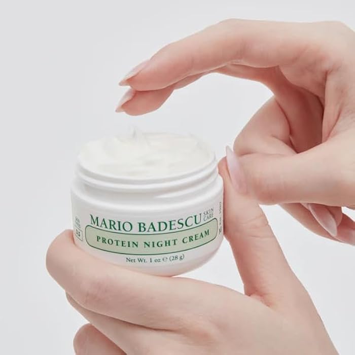 Mario Badescu Protein Night Cream for Dry and Sensitive Skin, Anti Aging Face Cream with Peptides, Collagen & Vitamins A & E, Reduces Wrinkles, Face Moisturizer for Women and Men, 1 OZ - Image 4