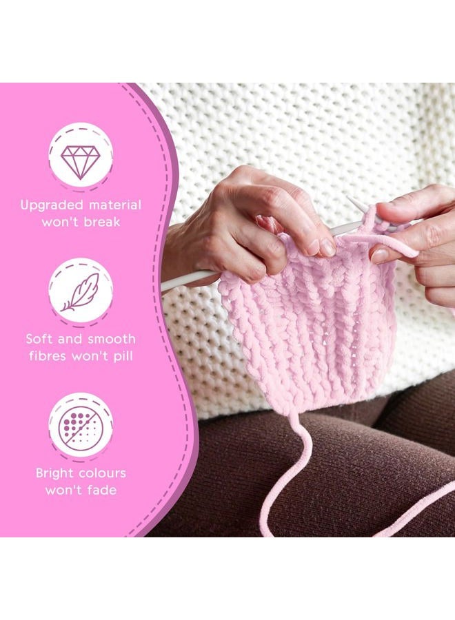 NDICANG Chunky Chenille Yarn for Crocheting, Fluffy Baby Blanket Yarn for Crochet Sweater Shawl Scarf Gloves, Super Soft Amigurumi Plush Yarn 74yards/3.5 Oz (Milk White) - Image 3