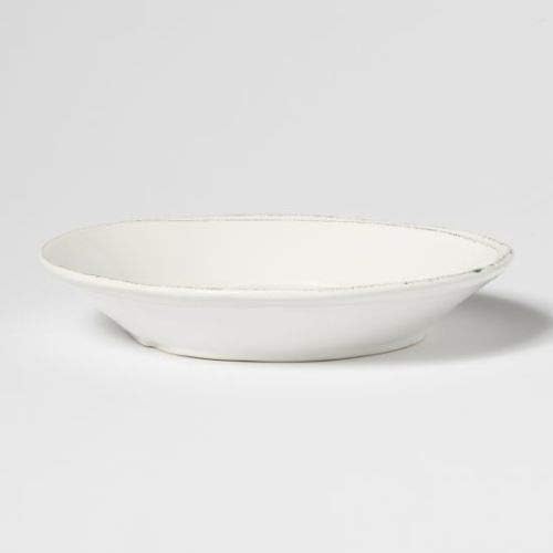 Vietri Vietri Lastra Holiday White and Green Pasta Bowl Soup Salad Spaghetti Server 875 Stoneware Dish  - Image 3