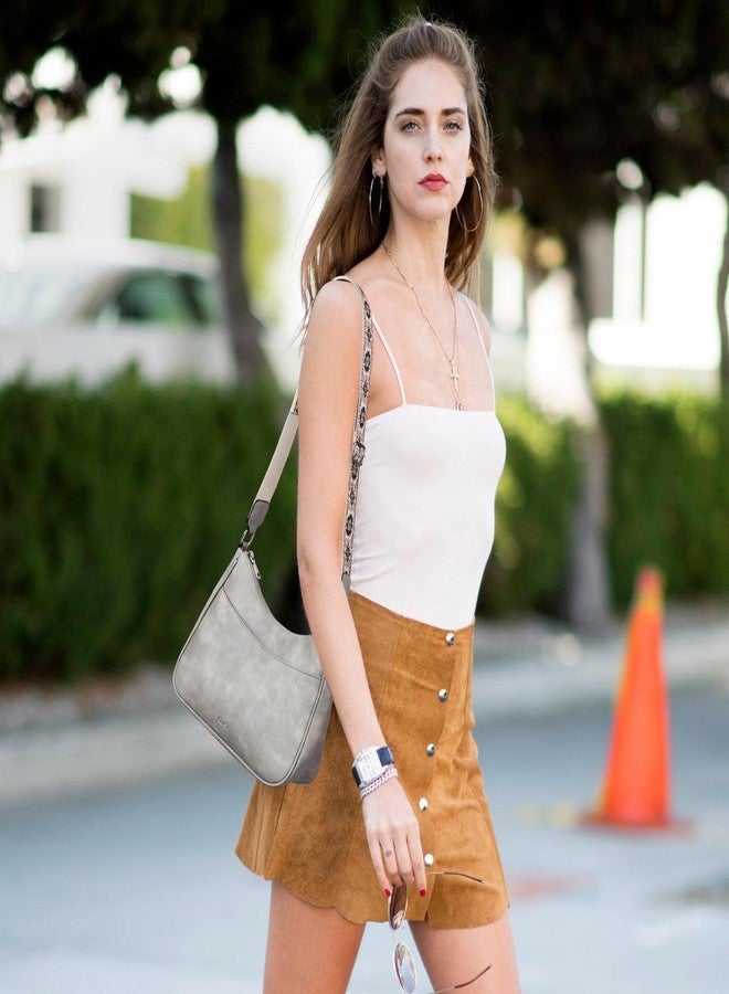 CLUCI Crossbody Bags for Women, Vegan Leather Shoulder Handbags 2024，Purses for Women with Adjustable Wide Strap, 10-new Grey, Contemporary - Image 3