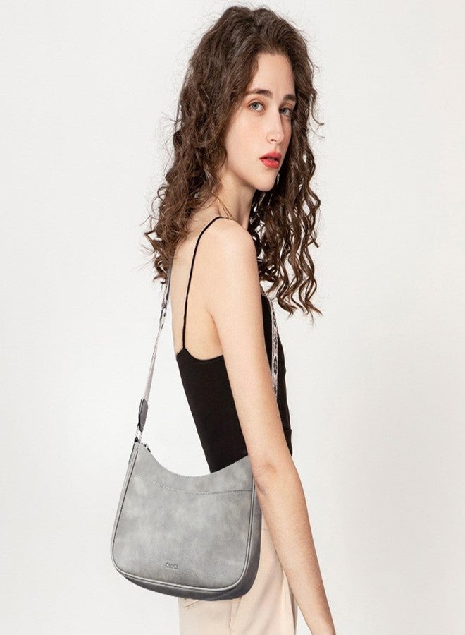 CLUCI Crossbody Bags for Women, Vegan Leather Shoulder Handbags 2024，Purses for Women with Adjustable Wide Strap, 10-new Grey, Contemporary - Image 2