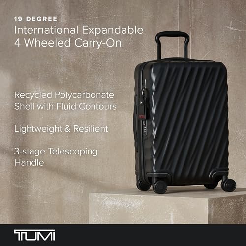 TUMI - 19 Degree International Expandable 4 Wheeled Carry-On - Hard Shell Suitcase - 21.8" X 14.0" X 9.0" - Matte Black Texture - Image 2