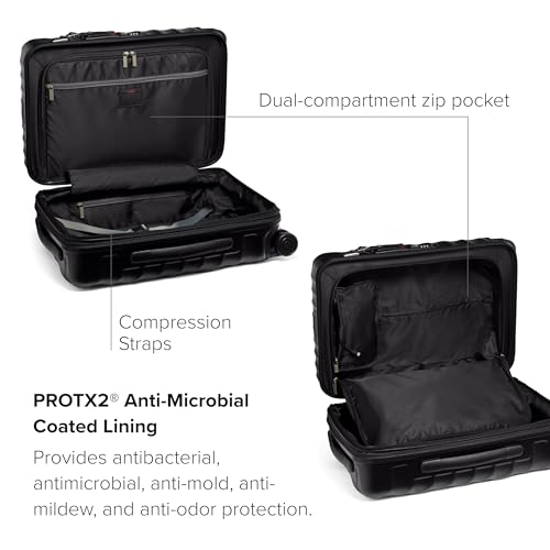 TUMI - 19 Degree International Expandable 4 Wheeled Carry-On - Hard Shell Suitcase - 21.8" X 14.0" X 9.0" - Matte Black Texture - Image 3