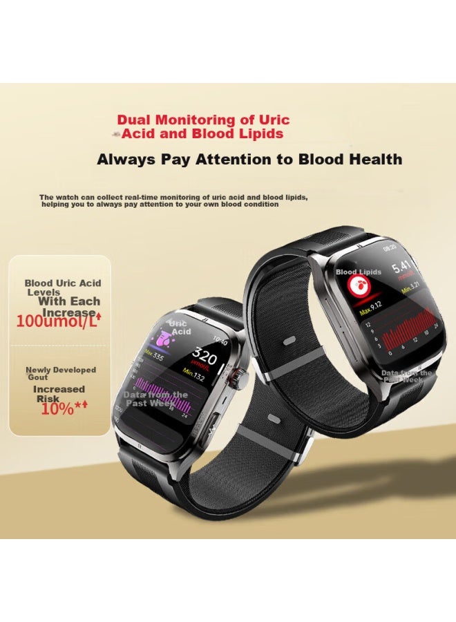 Aelvo Huawei Harmonyos Apple Ios Compatible Precision Airbag Pump Blood Pressure Smarch For Heart Rate, Blood Oxygen, Blood Glucose, Uric Acid, Blood Lipids Health Monitoring Device - Image 2