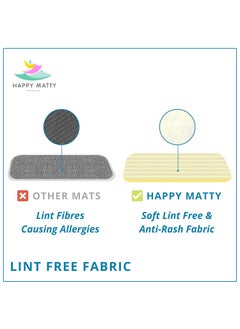 Happy Matty Happy Matty Babys Extra Absorbent Quick Dry Sheet Playmat Waterproof Reusable Washable Colourful Soft Comfortable Best for Gifting Lint Free Fabrics Mattress Crib Protector Large Zigzag Large  - Image 3