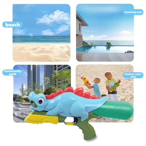 Storio Cute Crocodile Holi Pichkari Water Gun Toy for Kids with Upto 26Ft Range |High Pressure Mechanism Ideal Outdoor Toy for Pool & Beach Fun - Image 2