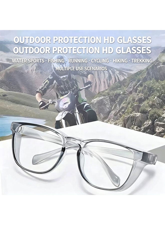 Happy D 3PCS Safety Goggles with Side Shields , Anti Pollen Goggles, Scratch Resistant,Anti-Fog,Clear Wraparound Lenses and No-Slip Grips,Clear Safety Goggles for Construction,Laboratory,Outdoor Work - Image 2