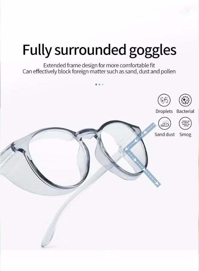 Happy D 3PCS Safety Goggles with Side Shields , Anti Pollen Goggles, Scratch Resistant,Anti-Fog,Clear Wraparound Lenses and No-Slip Grips,Clear Safety Goggles for Construction,Laboratory,Outdoor Work - Image 5