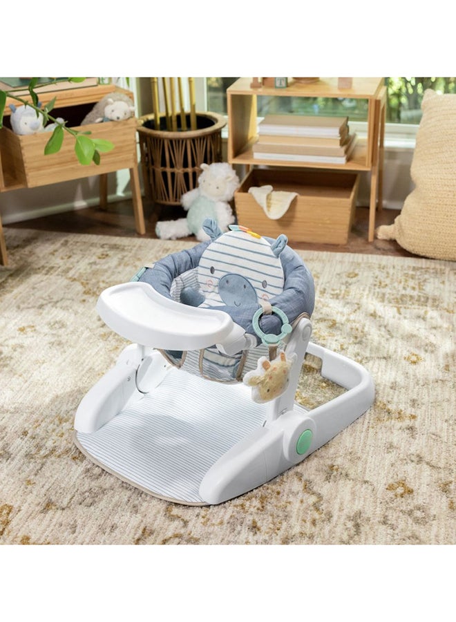 ingenuity إنجينيتي - مقعد الأرضية لتعليم الجلوس للأطفال، مع صينية قابلة للإزالة، و2 لعبة قابلة للتوصيل، وسجادة وقت البطن، للجنسين، للأعمار من 4-12 شهر - كاسي - Image 4