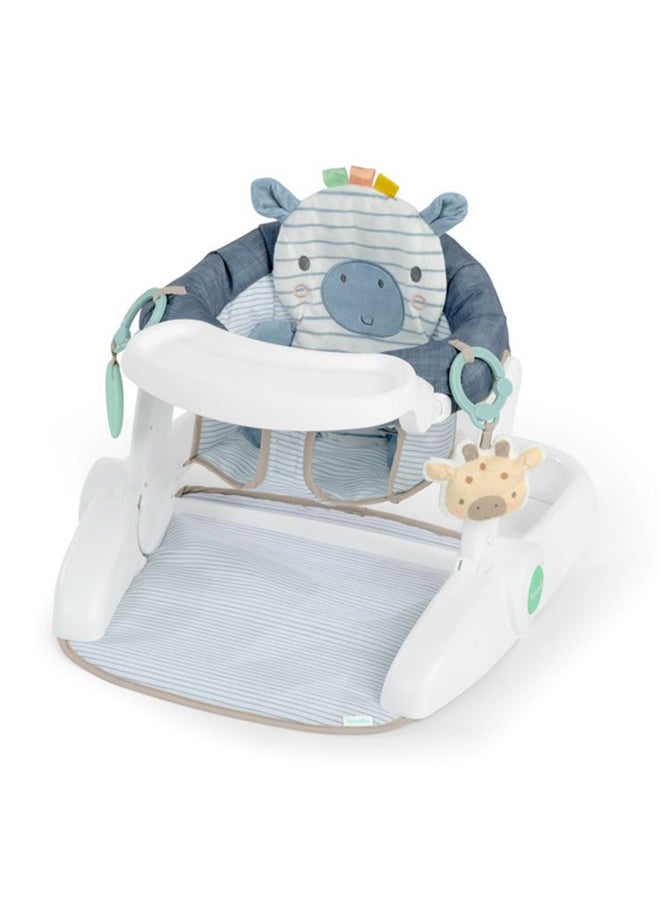 ingenuity إنجينيتي - مقعد الأرضية لتعليم الجلوس للأطفال، مع صينية قابلة للإزالة، و2 لعبة قابلة للتوصيل، وسجادة وقت البطن، للجنسين، للأعمار من 4-12 شهر - كاسي - Image 1