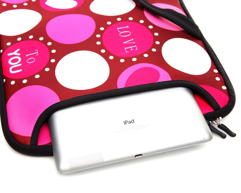 TAIDY 15.6-Inch Laptop Shoulder Bag Case Sleeve For 14 15" 15.6 Inch HP/Dell/Lenovo Red Heart - Image 4