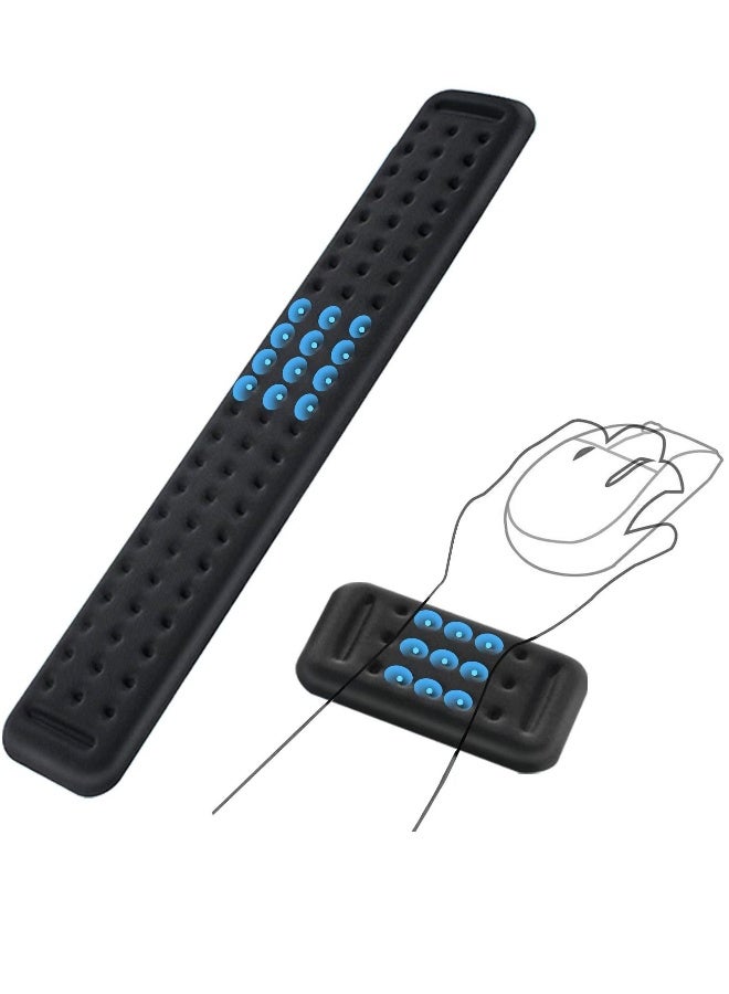 Keyboard Wrist Rest, Wrist Rest for Keyboard and Mouse, Wrist Ergonomic Support, Made of Soft Memory Foam Gel, High Comfort Wrist Cushion for Laptop, Computer, Typing(Black) - Image 1