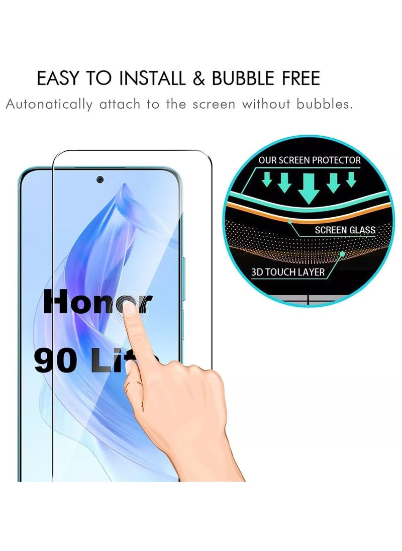 TWEGGON Honor 90 Lite Screen Protector, Tempered Glass Screen Protector for Honor 90 Lite 6.7" Clear  - Image 2