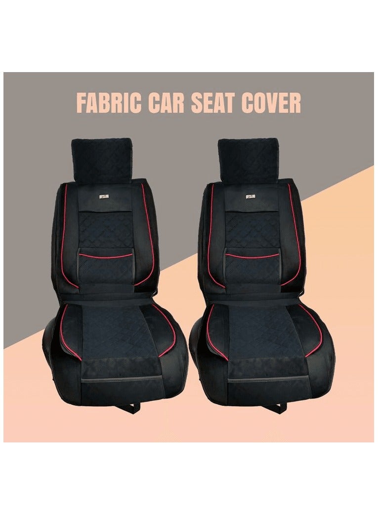 Generic Premium Black PU Leather Car Seat Cover Cushion, Model 3XR 6770A BK, Durable and Comfortable - Set of 2 Pieces - Image 4