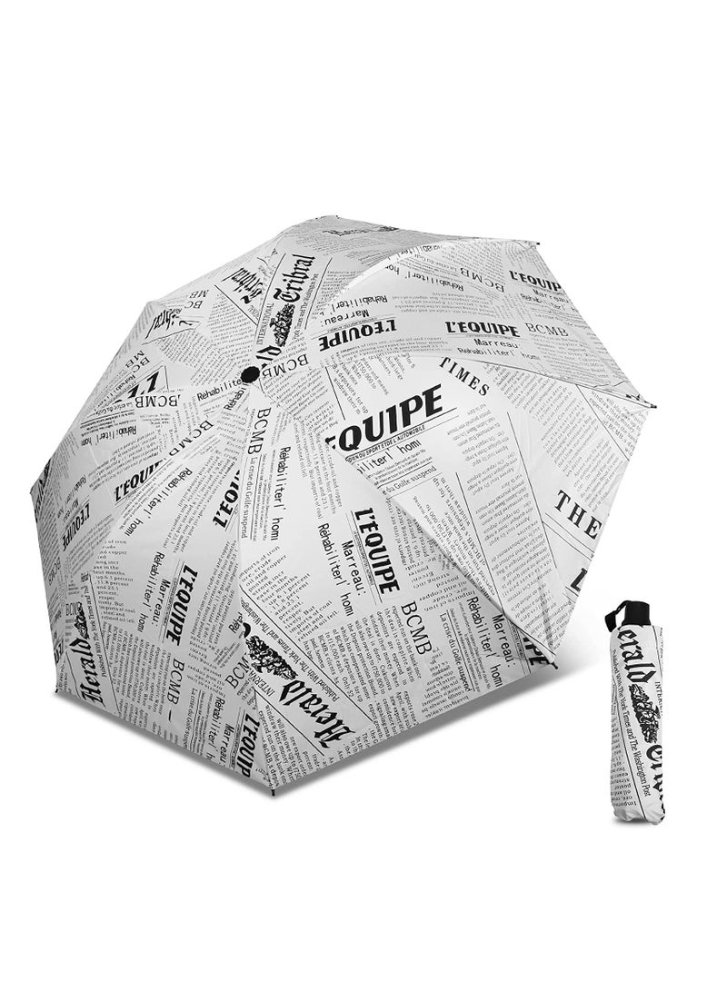 SYOSI Small Umbrella Compact for Rain Windproof Portable Black Umbrellas for Rain, Folding Umbrella for Car Small Umbrella for Backpack Protection Sun-Folding UV Umbrella Windproof Compact  - Image 1