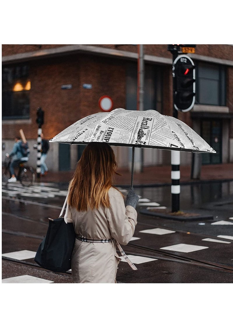 SYOSI Small Umbrella Compact for Rain Windproof Portable Black Umbrellas for Rain, Folding Umbrella for Car Small Umbrella for Backpack Protection Sun-Folding UV Umbrella Windproof Compact  - Image 2