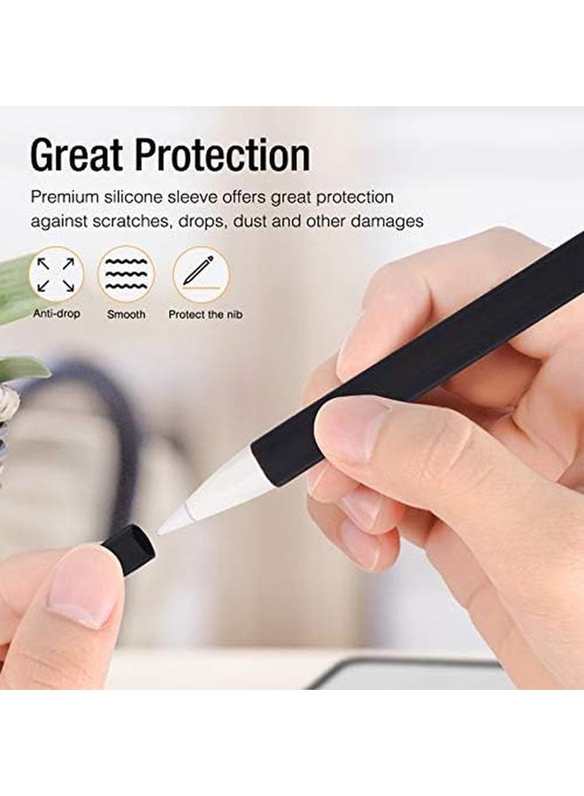Procases Soft Silicone Case For Apple Pencil 2Nd Generation Protective Sleeve Holder Grip And Nib Cover Accessories Kit Compatible With Apple Pencil 2Nd Gen Ipad Pro 12.9 Inch 11 Inch Black - Image 2