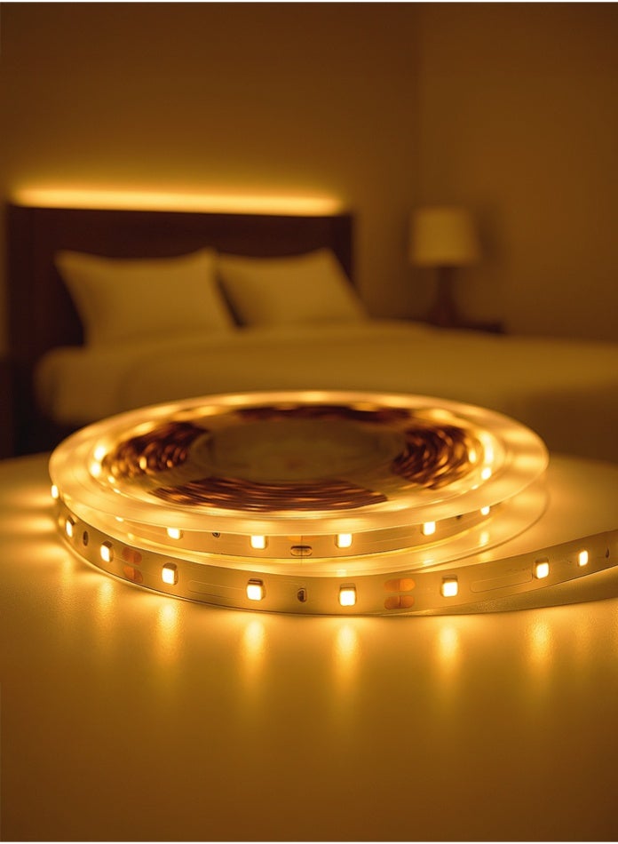 MODI Warm White LED Strip Light 3000K 3M, USB 5V, SMD 2835, 60 LEDs/m, Energy Efficient Flexible Tape Light for Home, Stairs, Cabinets, Wardrobe Lighting - Image 1