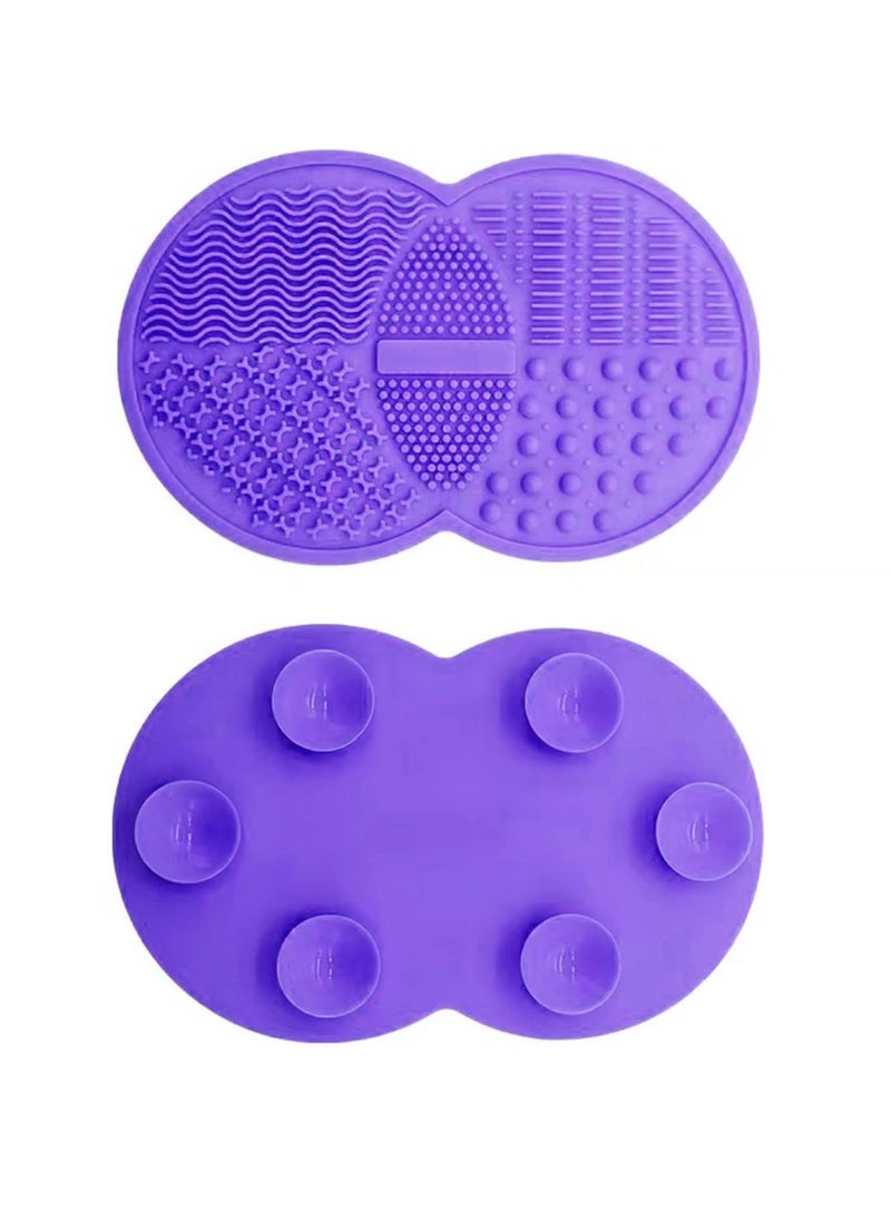 Makeup Brush Cleaning Mat, Silicone Makeup Brush Scrubber, Makeup Brush Cleaner Pad, Cosmetic Brush Cleaner, Brush Cleaning Pad, Suitable for Makeup Brush, Makeup Sponge, Powder Puff (Purple) - pzsku/ZCE6F88136C770609CC2DZ/45/_/1735653248/7e6ea93c-4997-4b13-ae96-dc617e0fbd8e