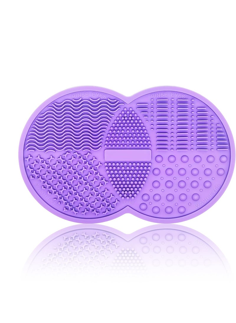 Makeup Brush Cleaning Mat, Silicone Makeup Brush Scrubber, Makeup Brush Cleaner Pad, Cosmetic Brush Cleaner, Brush Cleaning Pad, Suitable for Makeup Brush, Makeup Sponge, Powder Puff (Purple) - pzsku/ZCE6F88136C770609CC2DZ/45/_/1735653294/17a08d84-4277-4d1e-9438-592e762ff2f8