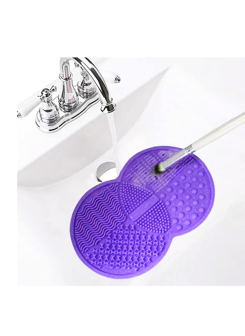 Makeup Brush Cleaning Mat, Silicone Makeup Brush Scrubber, Makeup Brush Cleaner Pad, Cosmetic Brush Cleaner, Brush Cleaning Pad, Suitable for Makeup Brush, Makeup Sponge, Powder Puff (Purple) - pzsku/ZCE6F88136C770609CC2DZ/45/_/1735653317/dbdd9c89-c111-4d76-8cfa-29fb66c067a1