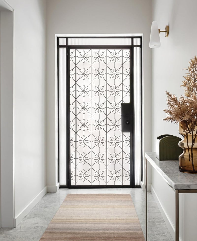 Artscape Daisy 36 x 72 Inch Window Film, Made in USA – Provides Privacy, Non-Adhesive, Textured Leaded Glass Pattern, UV Protection, Easy to Apply and Removable - Image 1