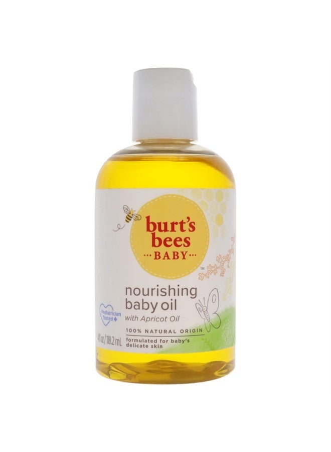 Burt's Bees Baby Nourishing Baby Oil, 100% Natural Origin Baby Skin Care, 4 Ounce Bottle - Image 5