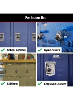 Master Lock Master Lock 1500T Locker Lock Combination Padlock, 2 Pack, Black  - Image 2