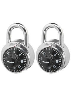 Master Lock Master Lock 1500T Locker Lock Combination Padlock, 2 Pack, Black  - Image 1