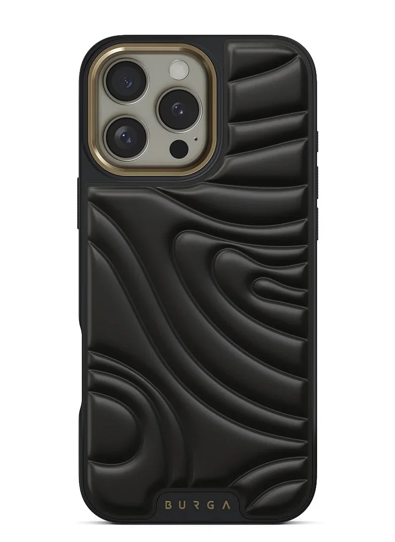 بورجا جراب لهاتف iPhone 16 Pro Max - مصنوع من مادة TPU وTPE وPC فائقة النعومة مع ملمس مرن، وامتصاص الصدمات CloudGuard، وهيكل خفيف الوزن، وحماية من السقوط من الدرجة الأولى، Midnight Spell