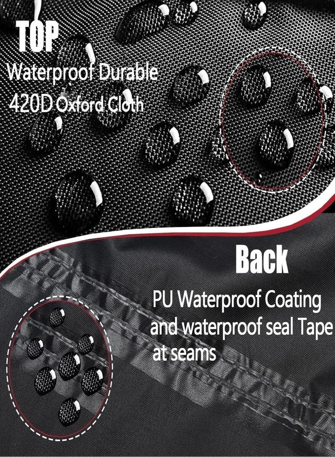 ClawsCover Waterproof Exercise Bike Cover Outdoor,Windproof Upright Indoor Cycling Protective Cover with 2 Night Reflective Handles,Fits for Peloton,Schwinn IC4,Pooboo,Black - Image 5
