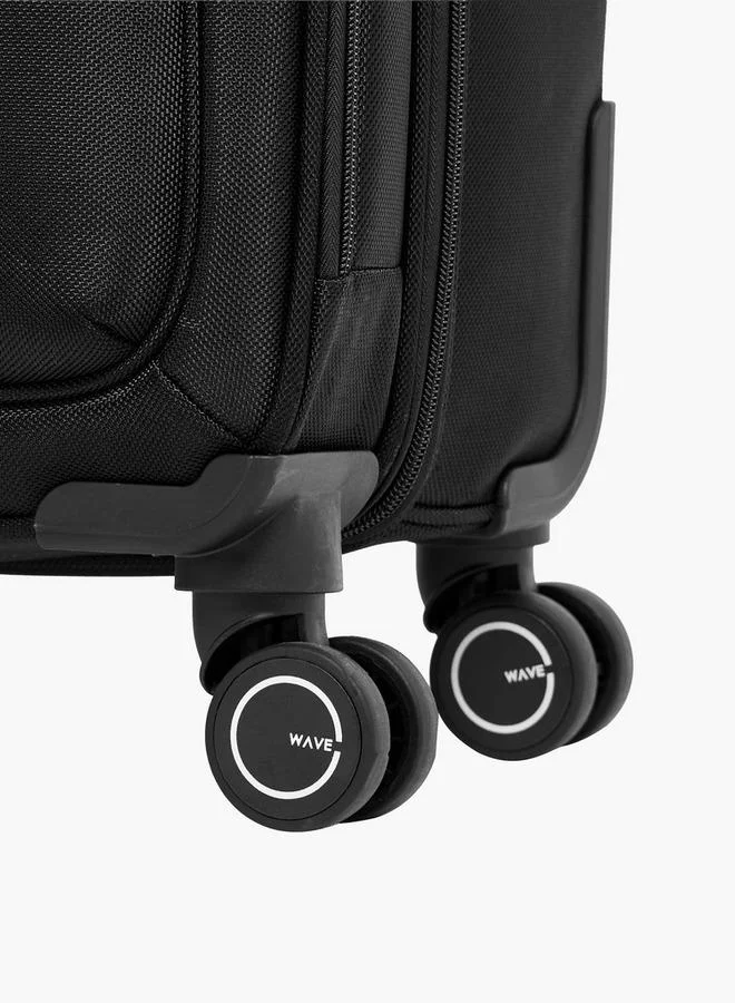 Wave BLACK Solid Softcase Trolley Bag With Retractable Handle for Men | Best Price UAE