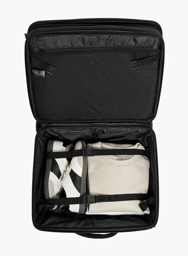 Wave BLACK Solid Softcase Trolley Bag With Retractable Handle for Men | Best Price UAE