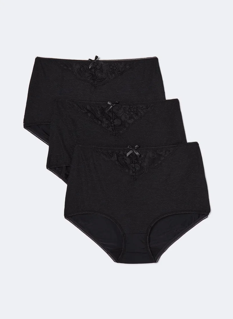 Matalan 3 Pack Jacquard Full Knickers
