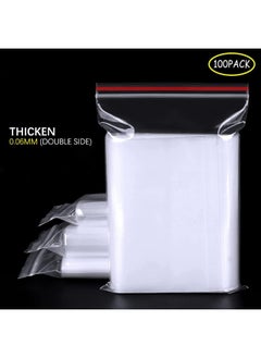 ECVV 100 Pcs Zip Clear Plastic Bags 2" X 2.8" Inches, Clear Reclosable Poly Bags With Resealable Lock Seal Zipper, Reclosable Storage Bags For Nuts, Candies  - Image 2