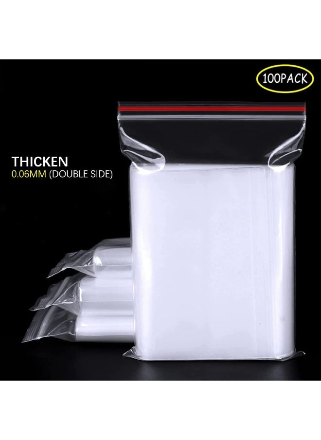 ECVV 100 Pcs Zip Clear Plastic Bags 2" X 2.8" Inches, Clear Reclosable Poly Bags With Resealable Lock Seal Zipper, Reclosable Storage Bags For Nuts, Candies  - Image 2
