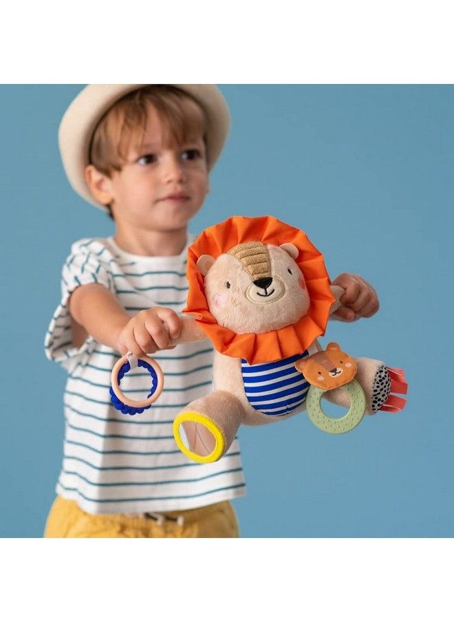 Taf Toys - Harry The Lion Newborn & Baby Developmental Soft Activity Toy. Helps Develop Motor Skills. Perfect For Multi Sensory Play With A Mirror Teethers & Rattles. Textures And Sounds. 36 Months - Image 1