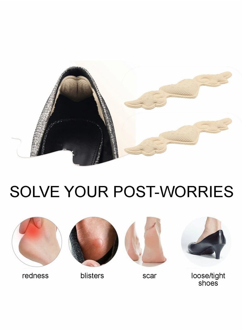 Excefore - Heel Cushion Pads, 6 Pairs Heels Grips Shoe Inserts for Women, Self-Adhesive Heel Protectors Pads Snugs Liner Heel Cushion for Loose Shoes, Prevent Heel Slipping, Rubbing, Foot Pain, Improve Comfort - Image 1