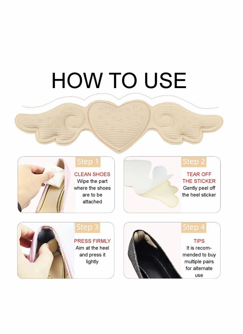 Excefore - Heel Cushion Pads, 6 Pairs Heels Grips Shoe Inserts for Women, Self-Adhesive Heel Protectors Pads Snugs Liner Heel Cushion for Loose Shoes, Prevent Heel Slipping, Rubbing, Foot Pain, Improve Comfort - Image 1