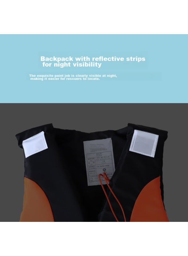 Asorain Cross-strap Anti-slip Children's Life Jacket With Whistle, Outdoor Rescue Flood Prevention Rafting, Red - Image 3
