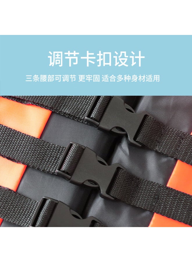 Asorain Cross-strap Anti-slip Children's Life Jacket With Whistle, Outdoor Rescue Flood Prevention Rafting, Red - Image 4
